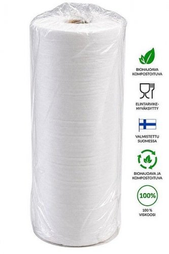 Kuituliina BIO Sileä 40x60cm valkoinen 50ark 30m