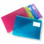Kulmalukkokansio Rapesco A4+ läpikuultava PP värilajitelma