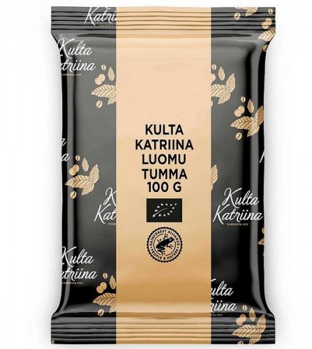 Kulta katriina kahvi Luomu Tumma paahto hieno jauhatus 44x100g