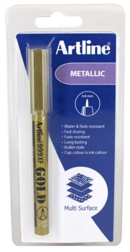 Kultakynä Riippupakattu 0,8mm Artline EK-999/1B extrafine