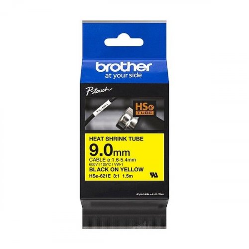 Kutistesukka Brother 9,0mm Musta/keltainen