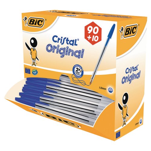 Kuulakärkikynä Bic cristal korkilla 0,32mm sininen