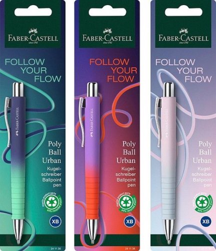 Kuulakärkikynä Faber-Castell Poly Ball Urban 3 luikuväriä
