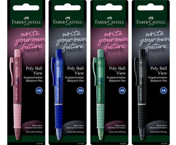 Kuulakärkikynä Faber-Castell Poly Ball View blisteripakkaus