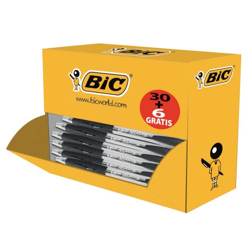 Kuulakärkikynä Mekanismilla Bic atlantis clic 0,32mm musta