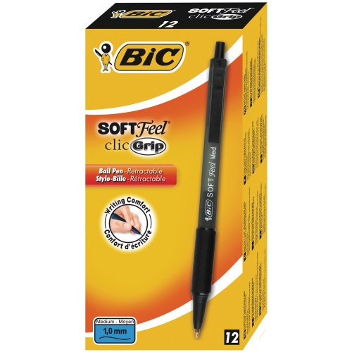 Kuulakärkikynä Mekanismilla Bic softfeel clic grip 0,32mm musta