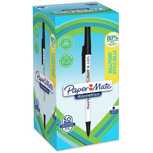 Kuulakärkikynä Papermate kilometrico musta 1kpl = 50 kynää 50kpl