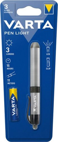 Kynälamppu Varta Pen Light Led sis.paristot, 3 lm