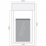 Kynätaskusuoja id-kortille 85x157mm valk