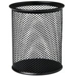 Kynäteline pöydälle  MG metalli pyöreä musta