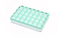 Lääkeannostelija 7x4 lokeroa turkoosi