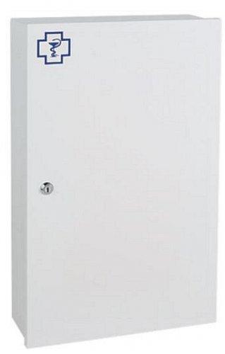 Lääkekaappi ISO lukolla valkoinen metalli