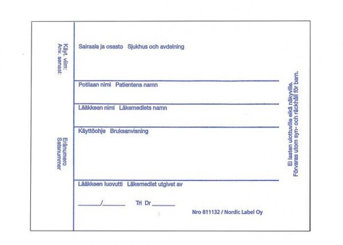 Lääkepussi 90x120mm läpällä