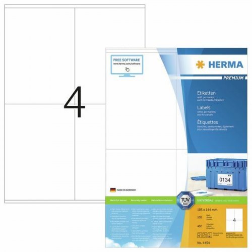 Laatikko Herma Premium 4454 A4/4-os 105x144 mm, 100 arkkia