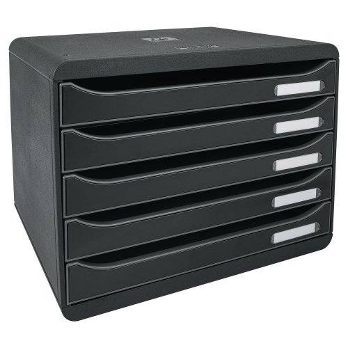 Laatikosto Exacompta big box plus 5-osainen musta