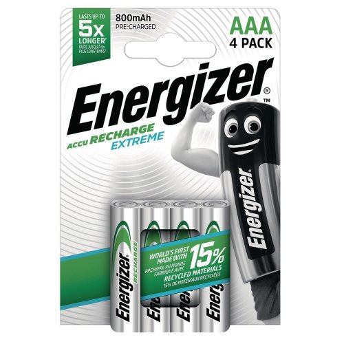 Ladattava Akku Energizer® extreme aaa/hr3 4kpl