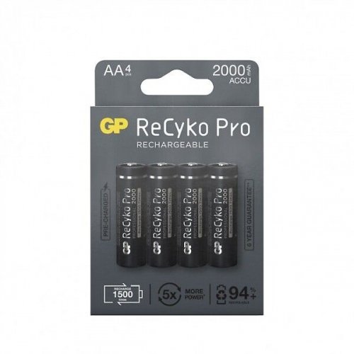 Ladattava paristo aa GP Recyko Pro LR6/AA 200mAh 1,2V 4kpl