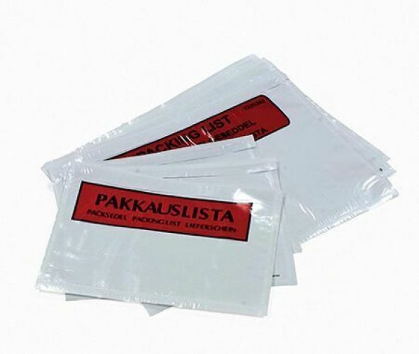 Lähetyslistatasku C6 painettu 165x125 mm