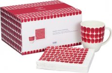 Lahjapakkaus Tuokio punainen mukiservettipakkaus