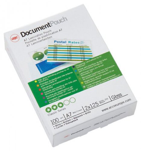 Laminointitasku A7 125mic laminointikalvo kiiltävä