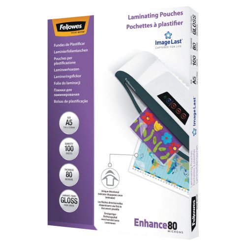 Laminointitasku Fellowes 80mic a5 100kpl laminointikalvo