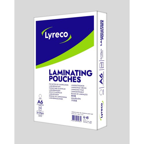 Laminointitasku Lyreco a6 2x125 mic kirkas 100kpl laminointikalvo