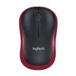 Langaton hiiri Logitech M185 optinen punainen oikea/vasenk.