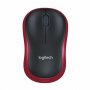 Langaton hiiri Logitech M185 optinen . punainen oikea/vasenk.