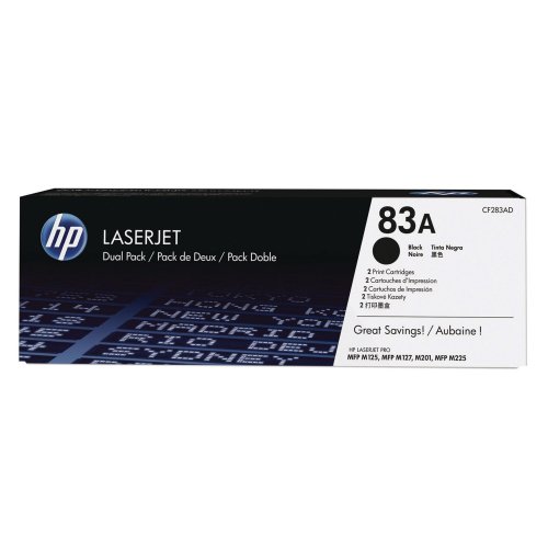 Värikasetti HP CF283AD . dualpack musta