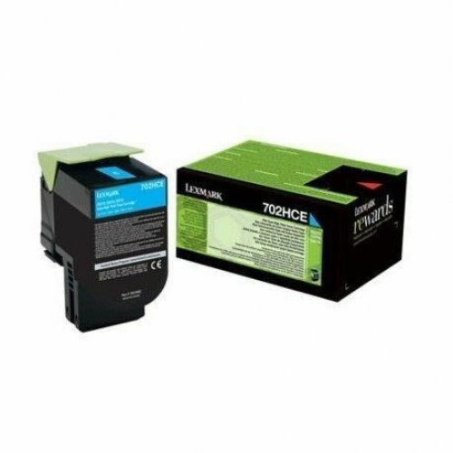 Laserkasetti Lexmark 70C2HCE cyan värikasetti