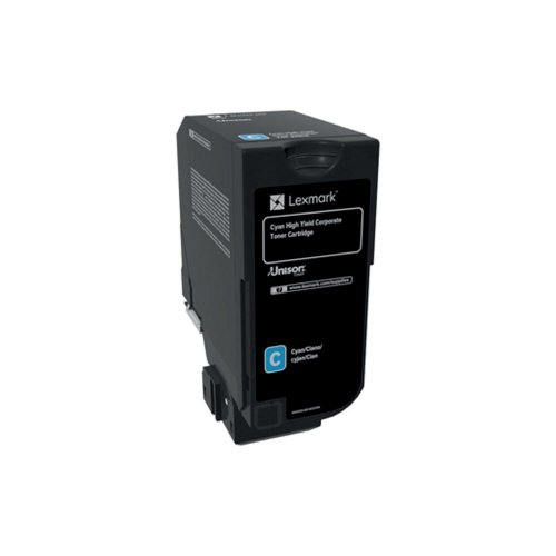 Laserkasetti Lexmark 74C2HCE syaani, hinta 492,43€
