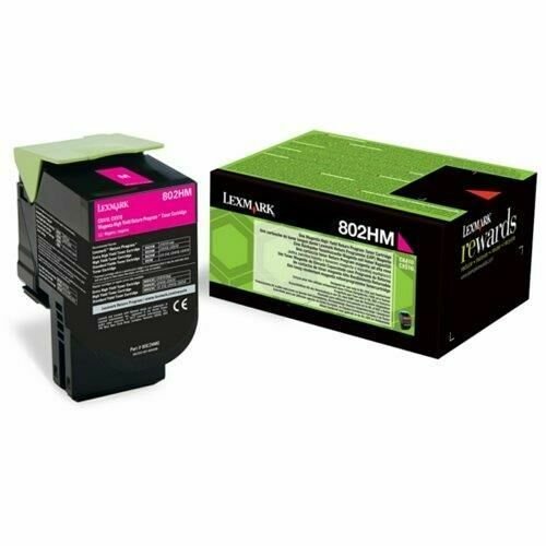 Laserkasetti Lexmark 802HM 80C2HM0 magenta värikasetti