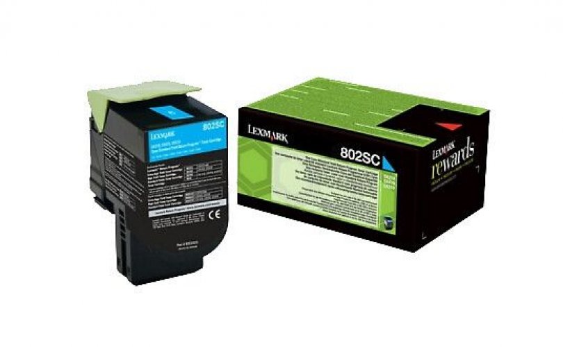 Laserkasetti Lexmark 80C2SCE cyan värikasetti