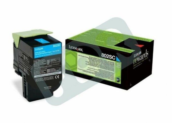 Laserkasetti Lexmark 80C2SCE cyan värikasetti