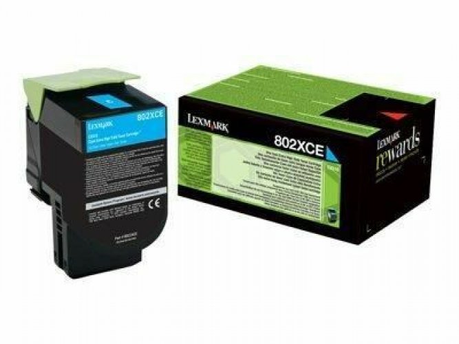 Laserkasetti Lexmark 80C2XCE cyan värikasetti