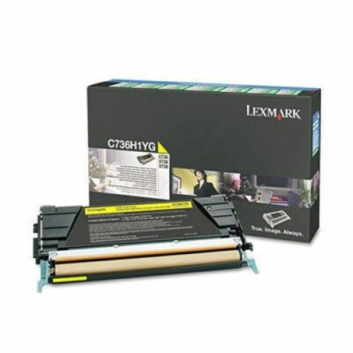 Laserkasetti Lexmark C736H1YG keltainen värikasetti
