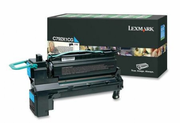 Laserkasetti Lexmark C792X1CG cyan värikasetti