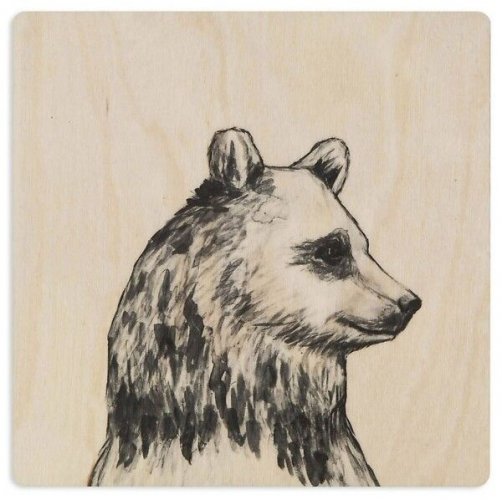 Lasinalunen karhu, 10x10cm Miiko