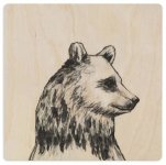 Lasinalunen karhu, 10x10cm Miiko