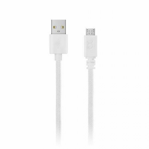 Latauskaapeli XQISIT 180cm MicroUSB/ USB A valkoinen
