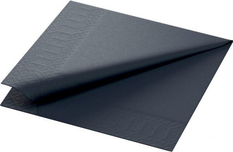 Lautasliina Duni Tissue 33x33 musta 2-kerros