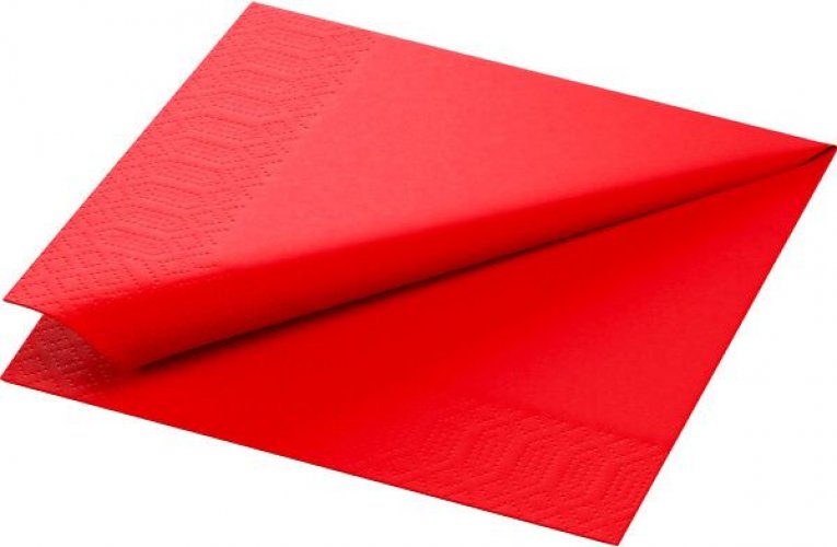 Lautasliina Duni Tissue 33x33 punainen 2-kerros