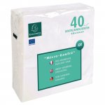 Lautasliina exacompta 38x38 valko 40kpl