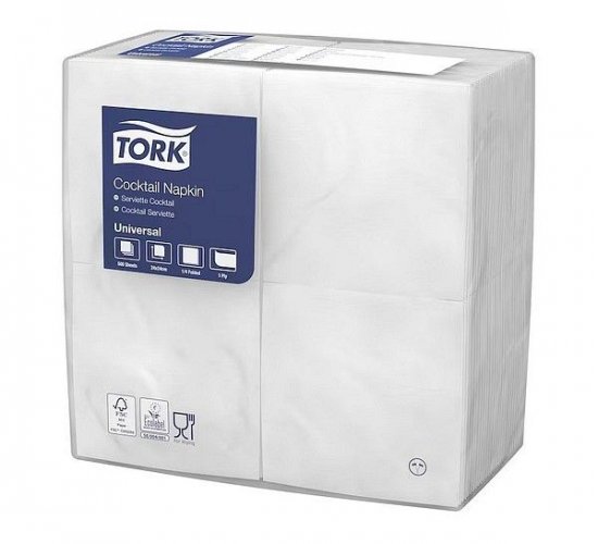 Lautasliina Tork valkoinen 23,8x23,8cm