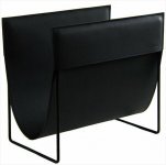 Lehtiteline nahkainen musta Miiko