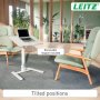 Leitz Ergo taitettava työpöytä pieni 460x650x740 mm valkoinen