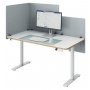 Leitz pöytäsermi 70x80cm korkeussäädettävä harmaa