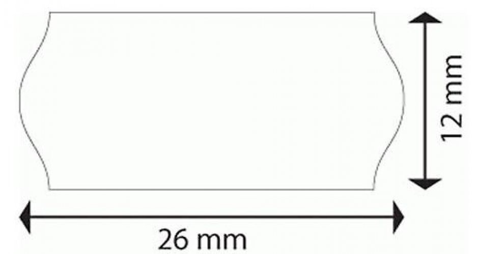 Liima Hintaetiketti 26x12mm L1 valkoinen irtoava