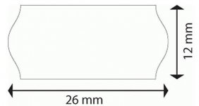Liima Hintaetiketti 26x12mm L1 valkoinen irtoava