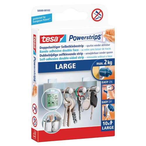 Liimatarrat Tesa® powerstrips large 10kpl